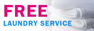 FREE LAUNDRY SERVICE 2 PCS./DAY